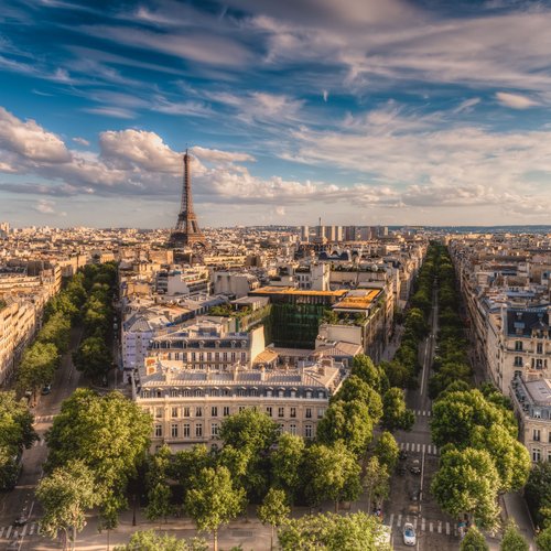 Beautiful Haussmann-style architecture in Paris